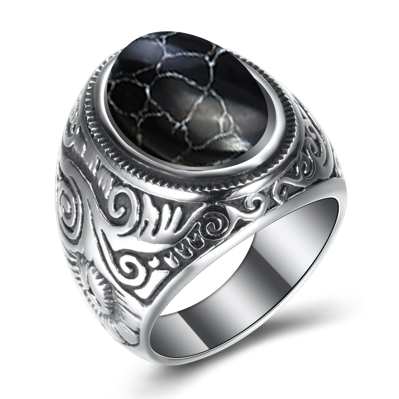 Bohemian Style Unisex Stainless Steel Ring / Vintage Alternative Fashion Jewelry
