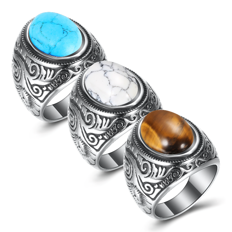 Bohemian Style Unisex Stainless Steel Ring / Vintage Alternative Fashion Jewelry