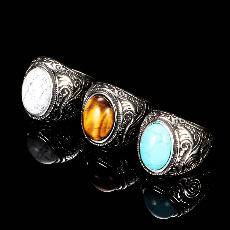 Bohemian Style Unisex Stainless Steel Ring / Vintage Alternative Fashion Jewelry