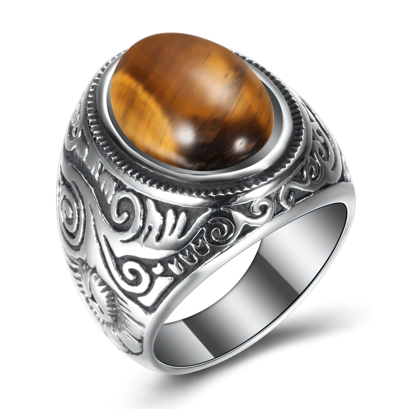 Bohemian Style Unisex Stainless Steel Ring / Vintage Alternative Fashion Jewelry