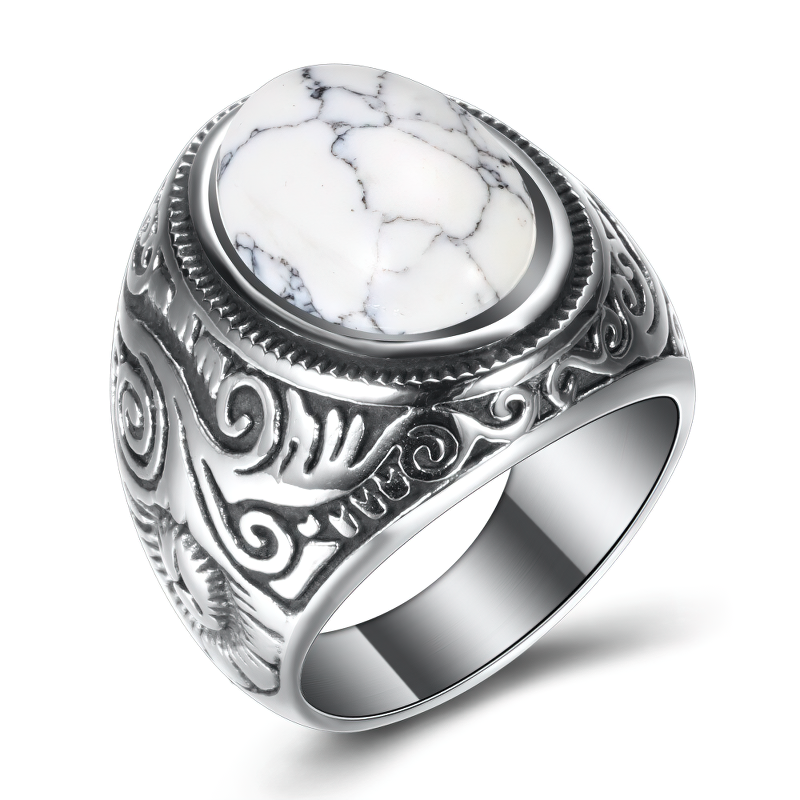 Bohemian Style Unisex Stainless Steel Ring / Vintage Alternative Fashion Jewelry