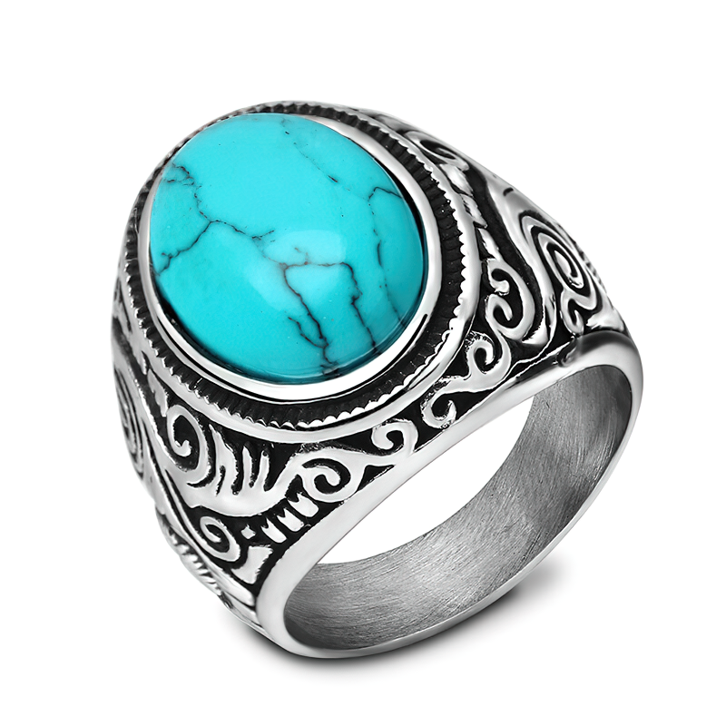 Bohemian Style Unisex Stainless Steel Ring / Vintage Alternative Fashion Jewelry