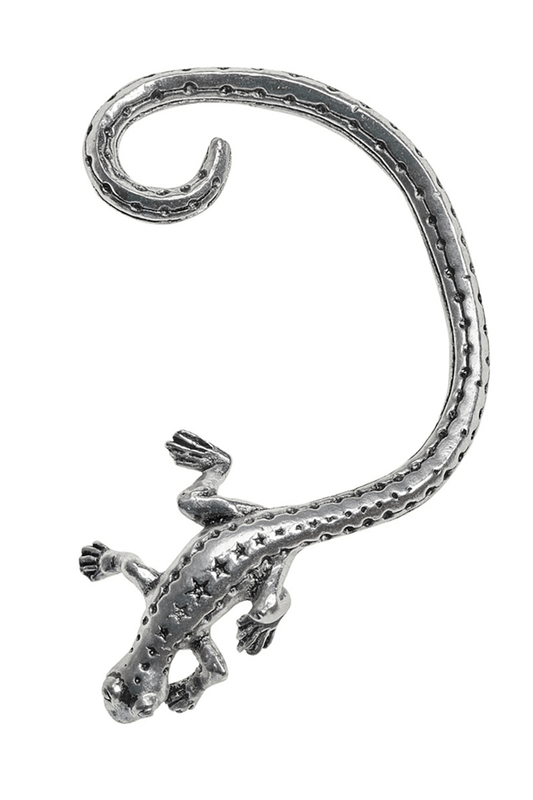 Bold Salamander Gothic Pewter Fire Lizard Ear Wrap