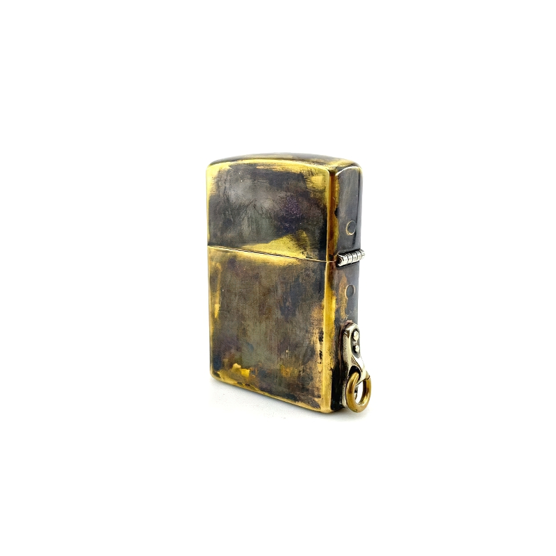 Brass Portable Case For Lighter With Samurai Skull Design / Rock Style Accessories