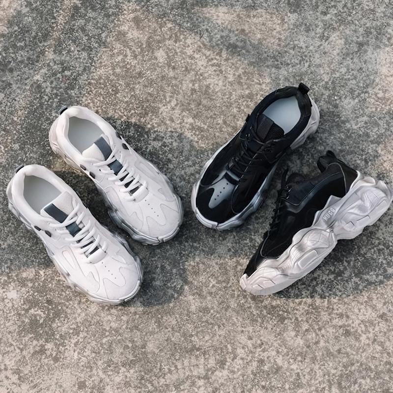 Breathable Genuine Leather Women's Sneakers / Casual Shoes on Cool Platform