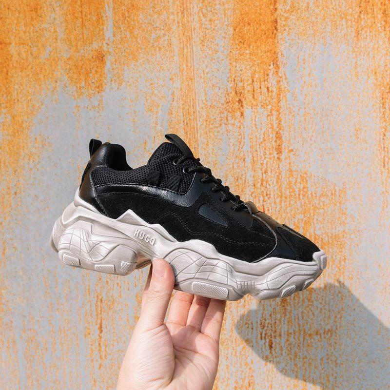 Breathable Genuine Leather Women's Sneakers / Casual Shoes on Cool Platform