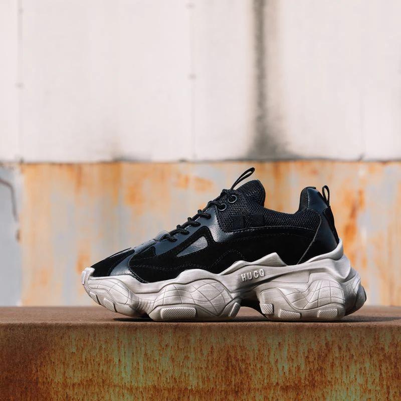 Breathable Genuine Leather Women's Sneakers / Casual Shoes on Cool Platform