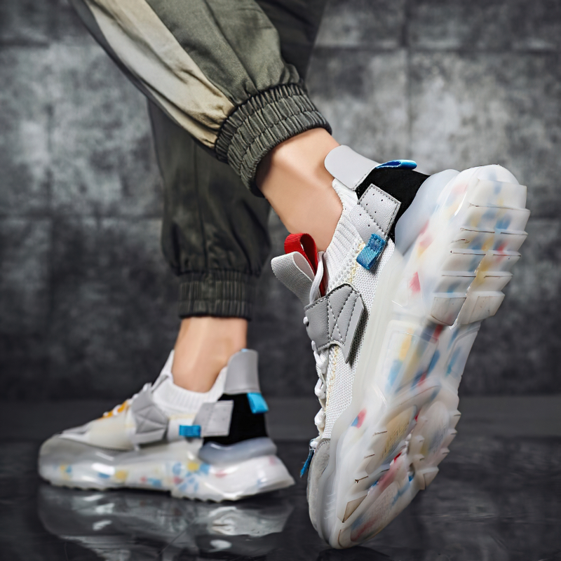 Breathable Sneakers with Light Soft Platform / Sports Shoes Lace Up for Running