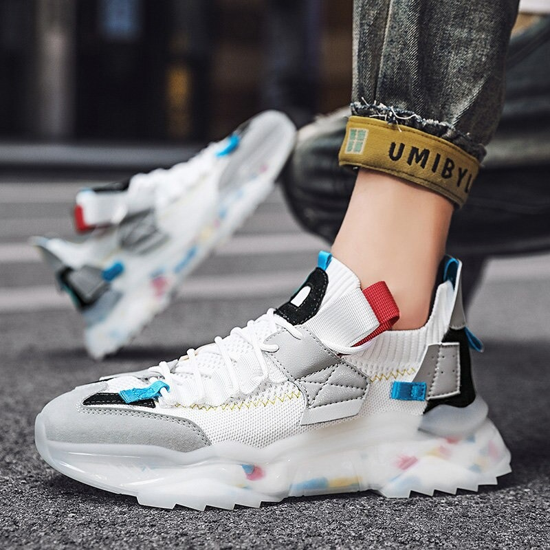 Breathable Sneakers with Light Soft Platform / Sports Shoes Lace Up for Running