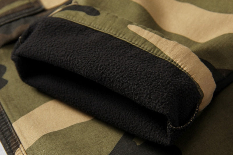 Camouflage Tactical Pants / Army Male Camo Cotton Jogger / Plus Size Pocket Military Trousers