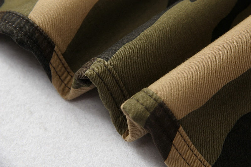 Camouflage Tactical Pants / Army Male Camo Cotton Jogger / Plus Size Pocket Military Trousers