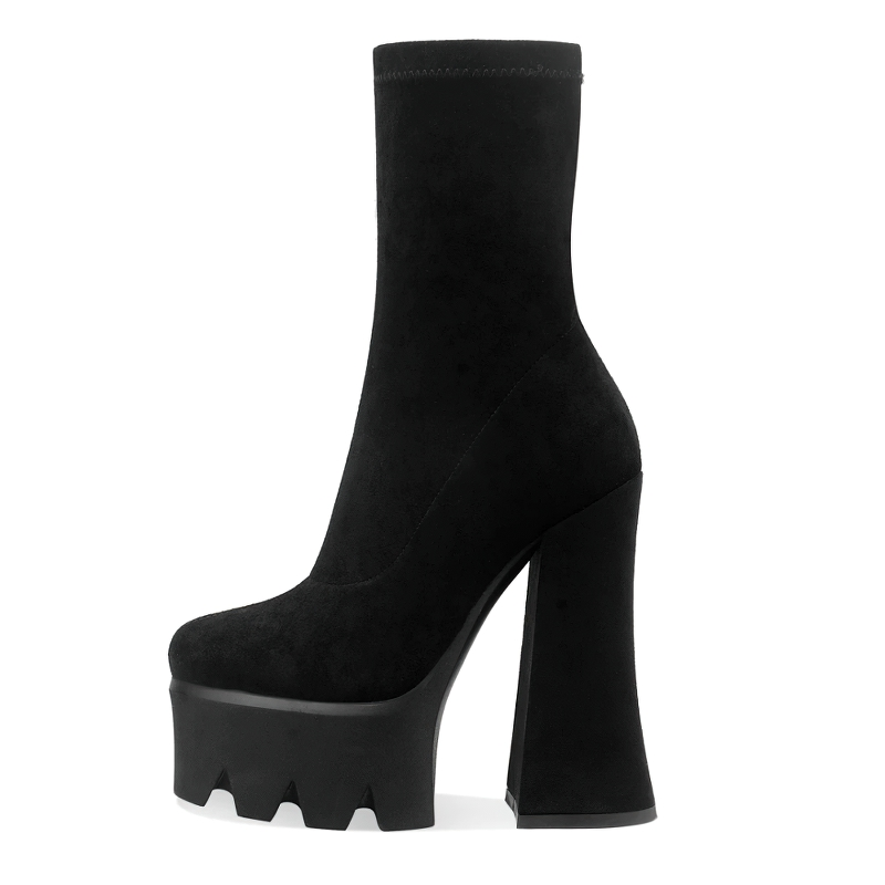 Casual Ankle Boots For Women Zip Cross / Ladies Shoes Of High Heels / Alternative Fashion