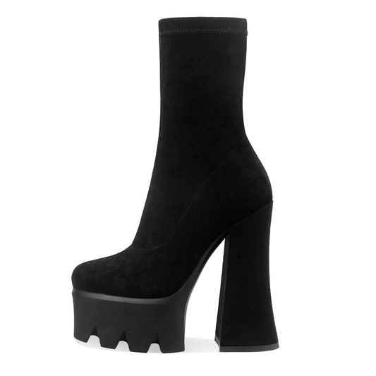 Casual Ankle Boots For Women Zip Cross / Ladies Shoes Of High Heels / Alternative Fashion