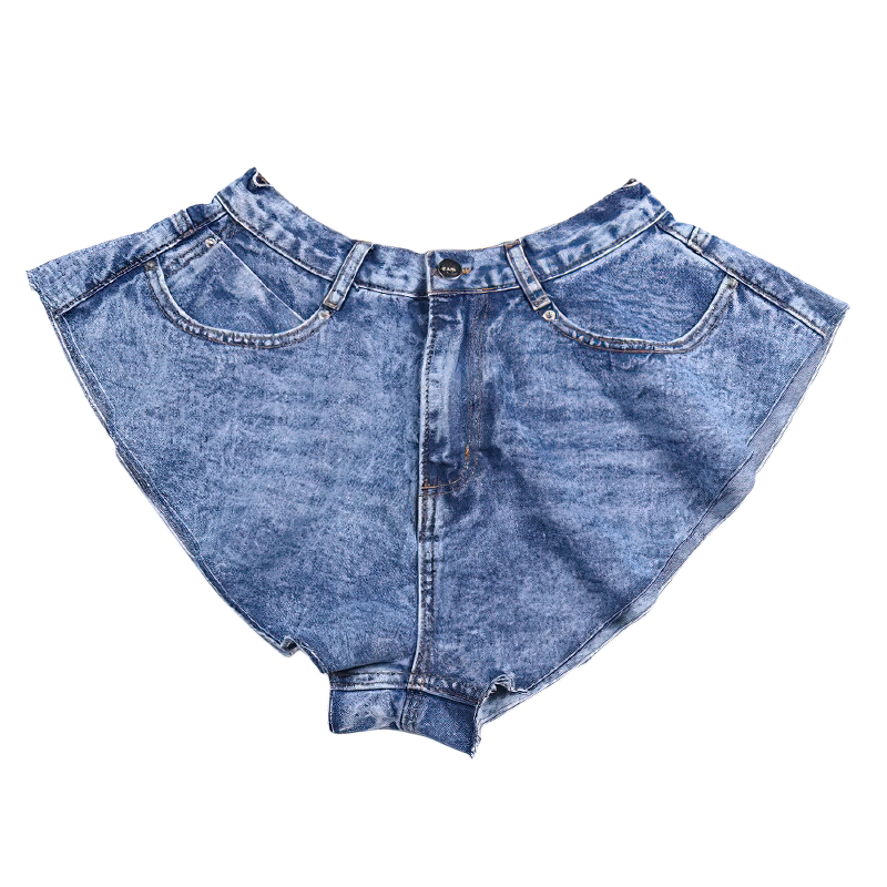 Casual Denim Shorts for Women / Fashion Loose Shorts with High Waist