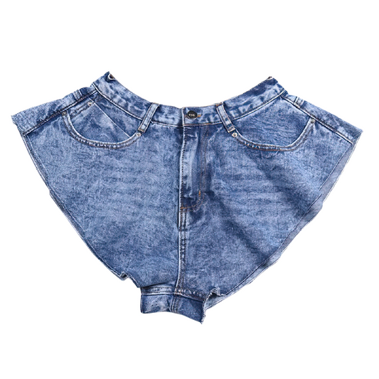 Casual Denim Shorts for Women / Fashion Loose Shorts with High Waist