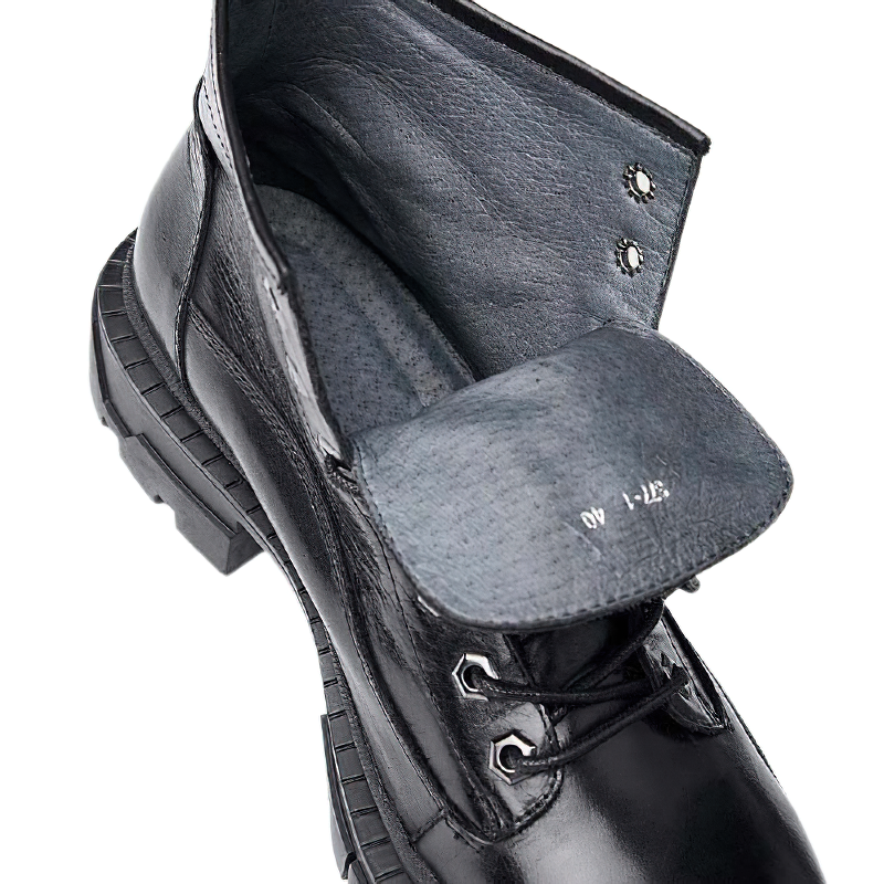 Casual High Boots Of Genuine Leather For Men / Male Shoes Of Thick Heel / Fashion Footwear