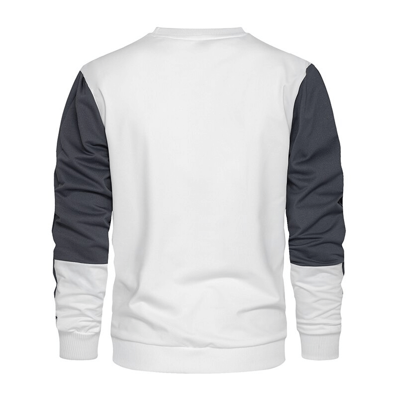 Casual Men's O-Neck Patchwork Sweatshirt / Loose Pullover