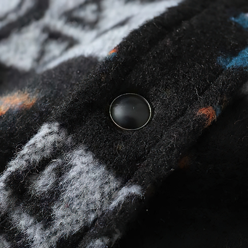 Casual Men's Geometric Graphic Print / Retro Shirts with Turn-down Collar Full Sleeve