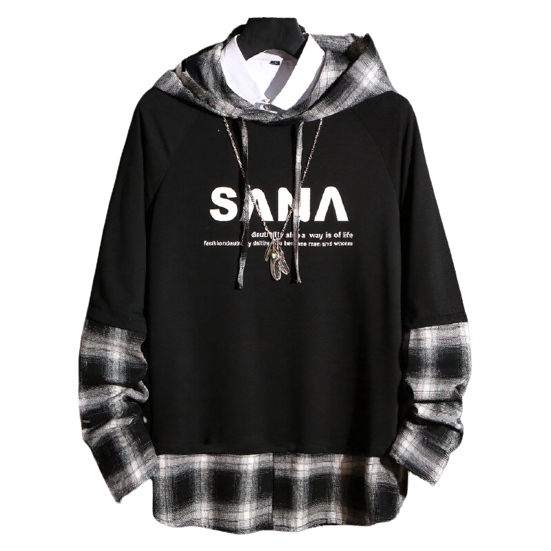 Casual Mens Hoodies With Stylish Letter Print / Cool Daily Sweatshirt