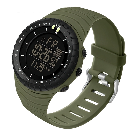 Casual Military Electronic Watch For Men / Multifunctional Shockproof And Waterproof Watch
