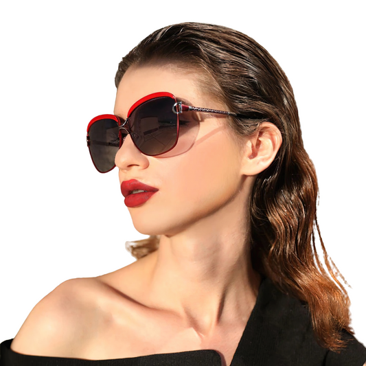 Casual Polarized Sunglasses For Women / Stylish Eyewear With Round Gradient Lens