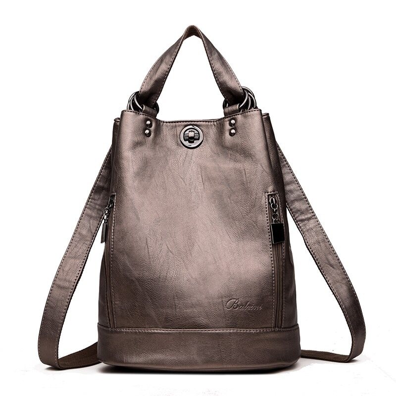 Casual Women's Exquisite Design PU Leather Shoulder Bag / Fashion Capacity Backpack-Bookbag