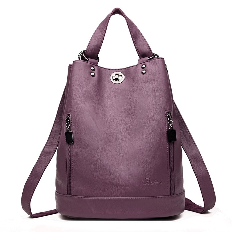 Casual Women's Exquisite Design PU Leather Shoulder Bag / Fashion Capacity Backpack-Bookbag