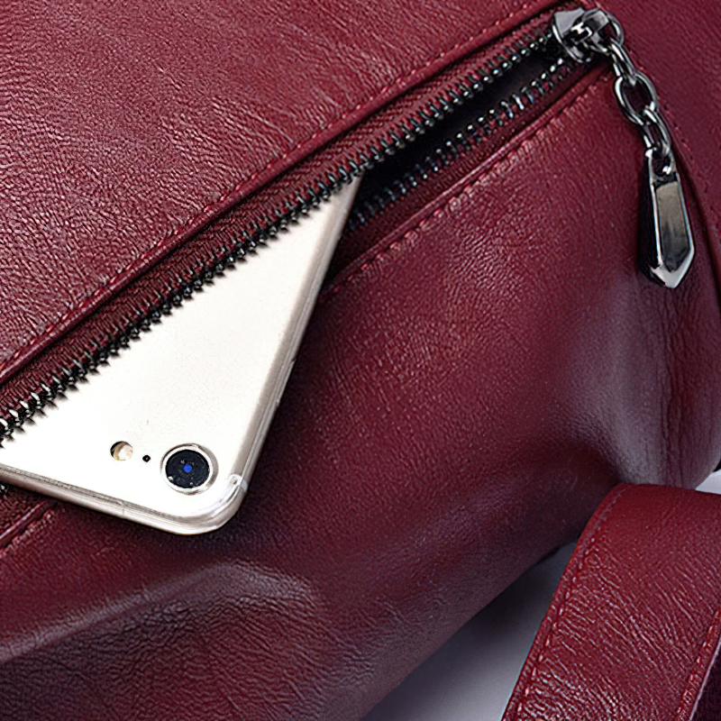 Casual Women's Exquisite Design PU Leather Shoulder Bag / Fashion Capacity Backpack-Bookbag