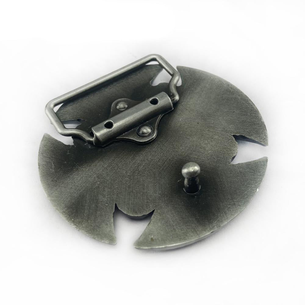 Celtic Cross Belt Buckle / Handmade Antique Silver Color Round Belt Buckle