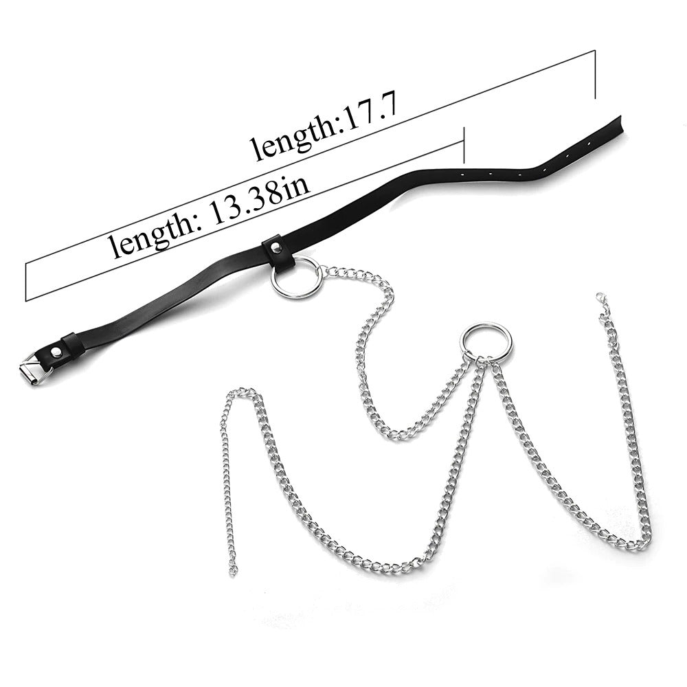 Chain Body Harness / Gothic Style Body Accessories with Chain for Women