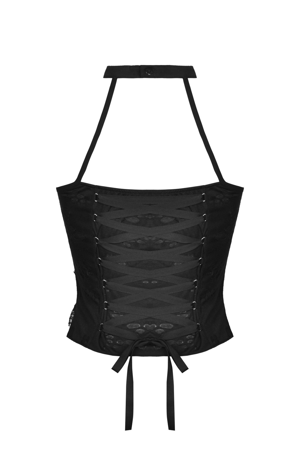 Chic Asymmetrical Halter Top With Lace-Up Back