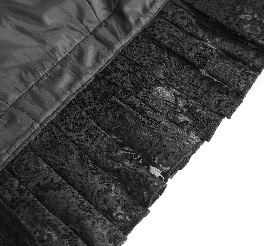 Chic Black Lace Bolero with Feathers and Chain Accents