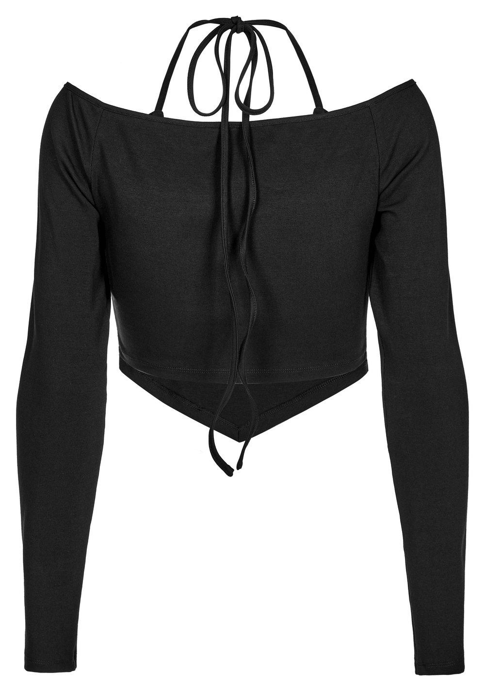 Chic Black Sweetheart Neck Off-the-Shoulder Top