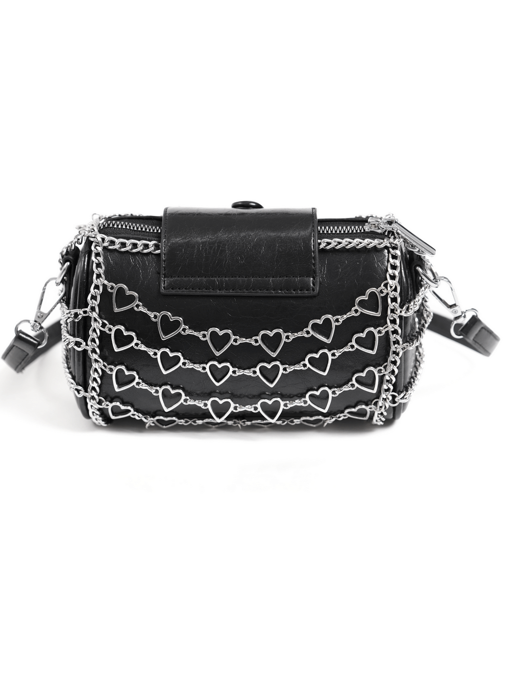 Chic Heart Pattern Chain Crossbody Bag for Women