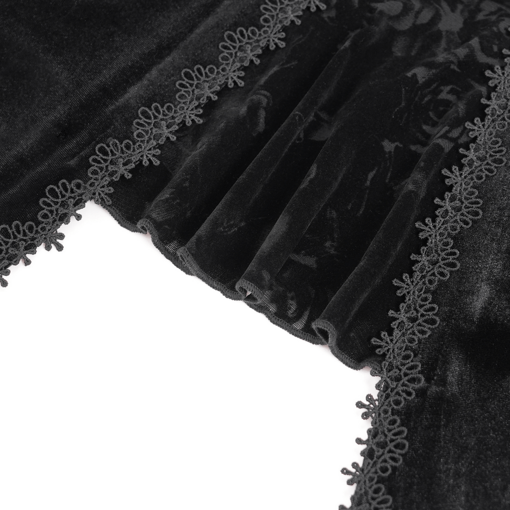 Chic Lace Long-Sleeved Top with Pearls and Roses