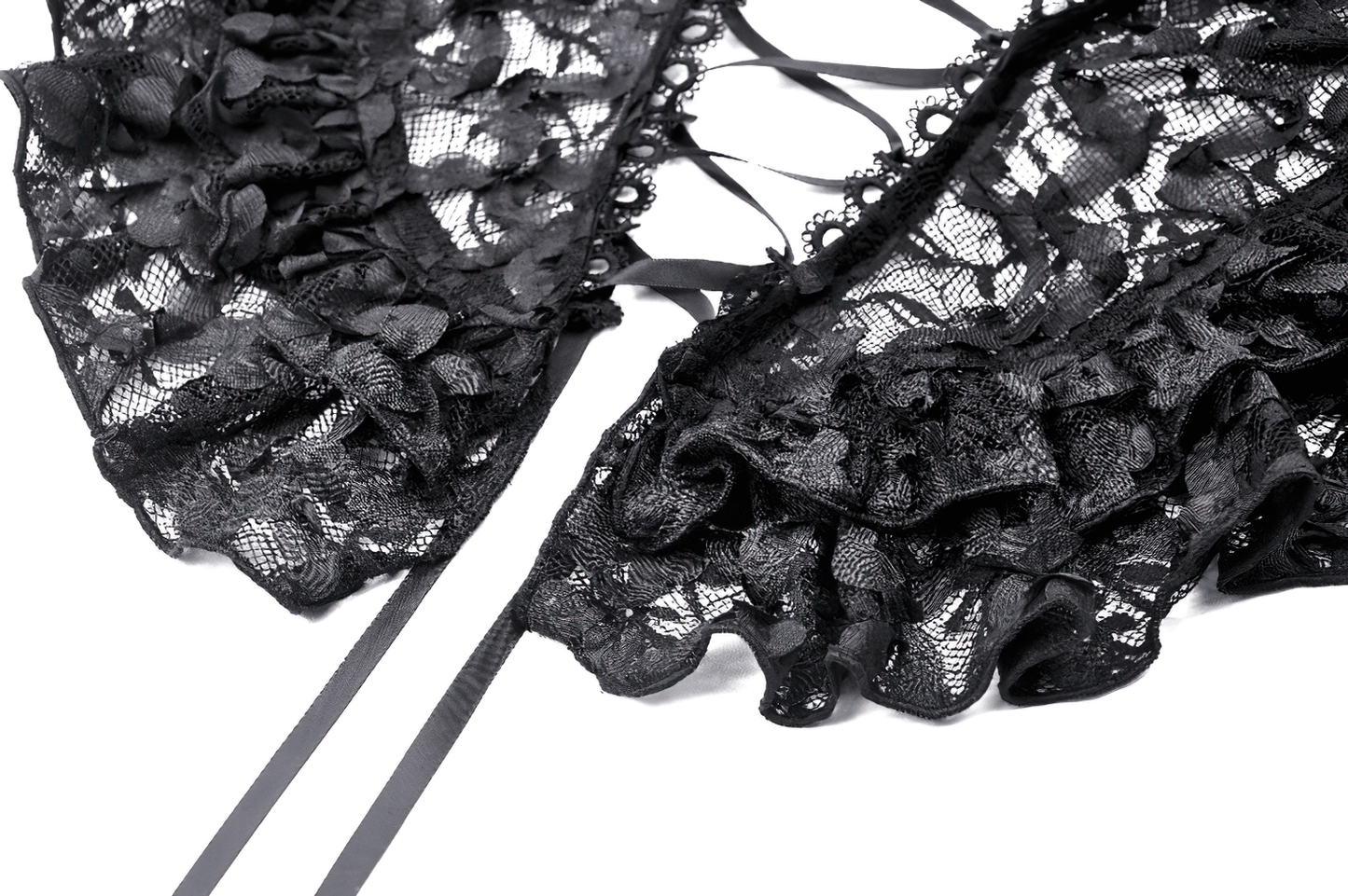 Chic Lace Stand-Up Collar Cape with Adjustable Closure