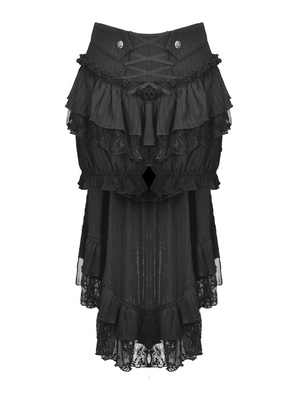 Chic Layered Ruffle Tailcoat Lantern Shorts for Women