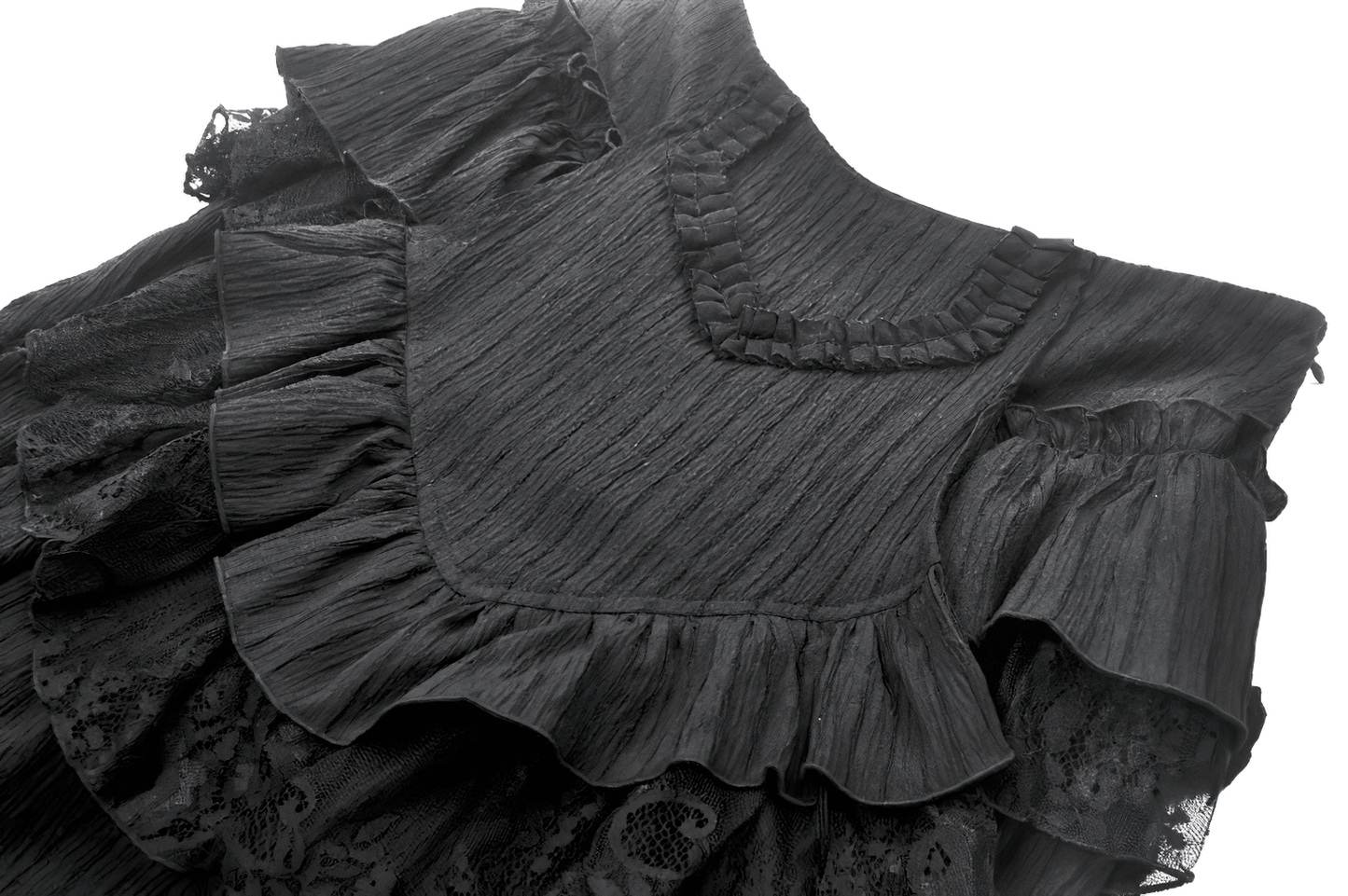 Chic Layered Ruffle Tailcoat Lantern Shorts for Women