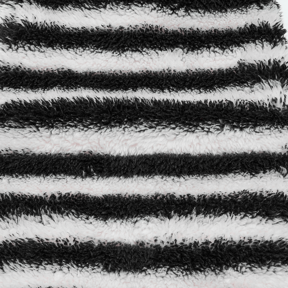 Chic Striped Plush Leg Warmers with Cross Straps