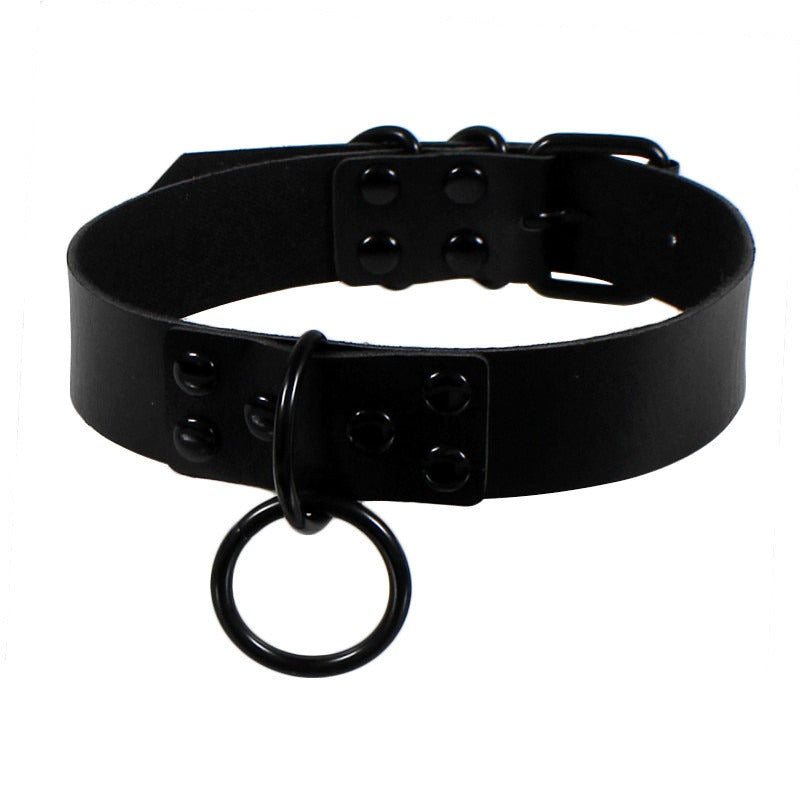 Choker For Women and Men / Goth Black Sexy Metal Chain Slave Bondage Collar Necklace