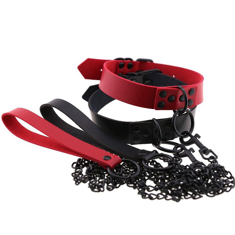 Choker For Women and Men / Goth Black Sexy Metal Chain Slave Bondage Collar Necklace