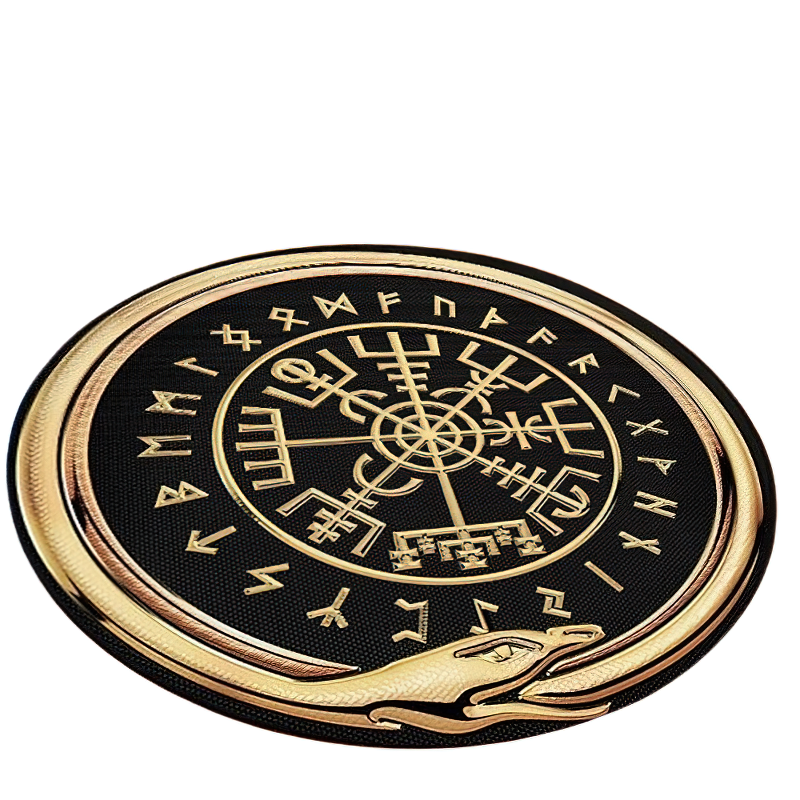 Circle Carpet With Gothic Print For Home / Stylish Rug Of Polyester / Alternative Fashion