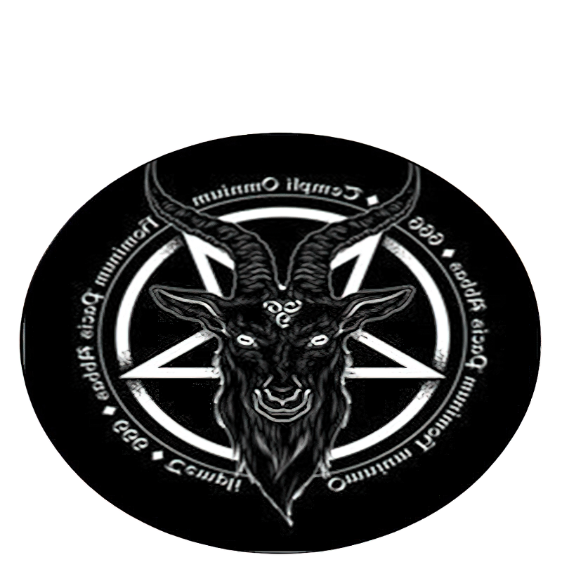 Circle Carpet With Gothic Print For Home / Stylish Rug Of Polyester / Alternative Fashion