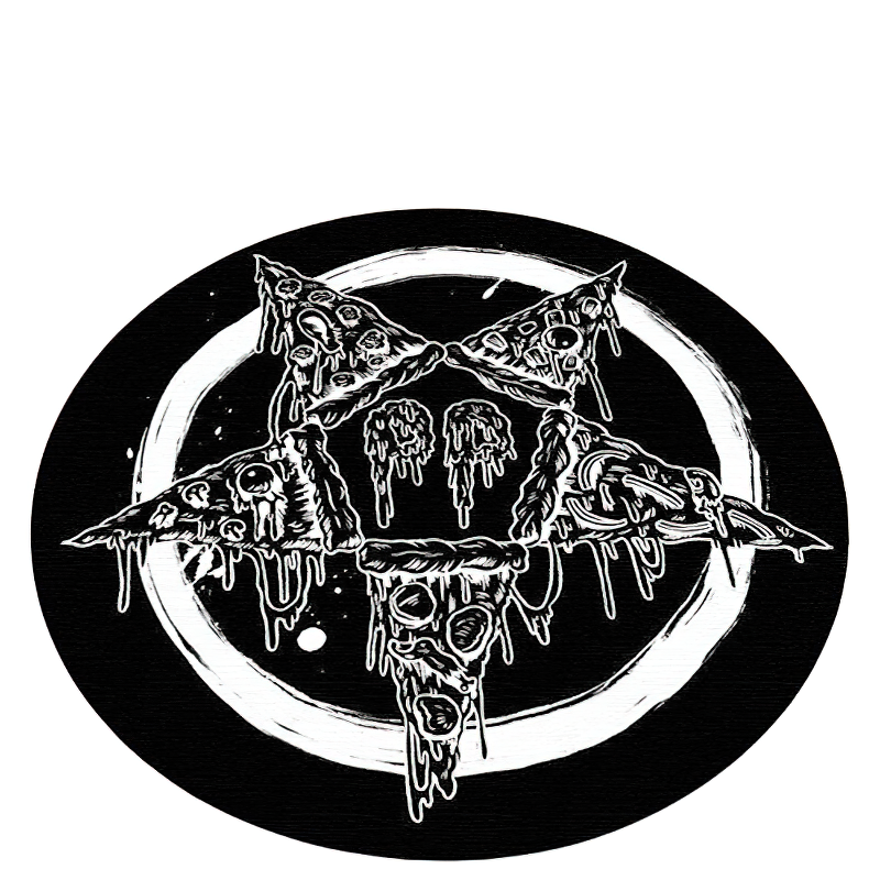 Circle Carpet With Gothic Print For Home / Stylish Rug Of Polyester / Alternative Fashion