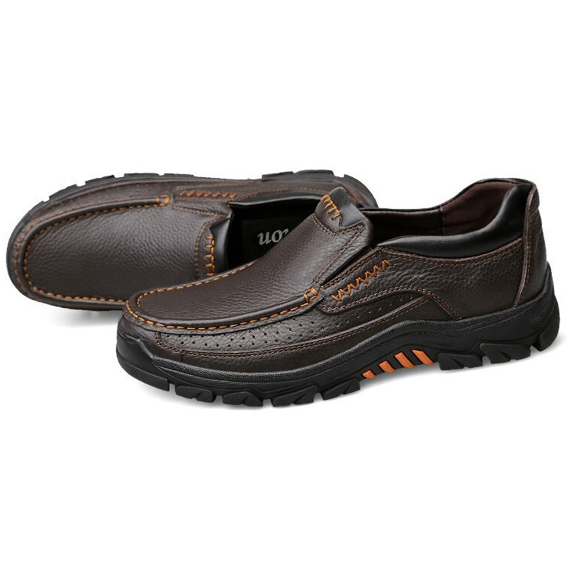 Classic Men's Genuine Leather Loafers / Casual Male Shoes / Alternative style footwear