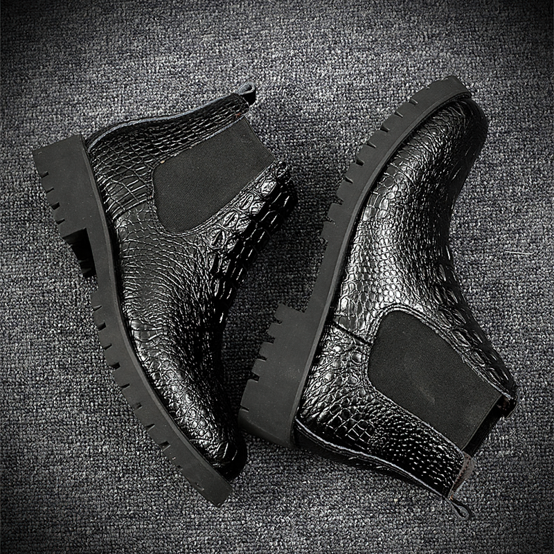 Classic Mens PU Leather Ankle Boots / Business Warm Shoes for Men