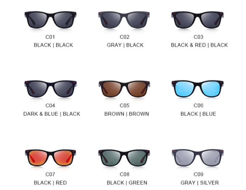 Lighter Design Polarized Sunglasses with Square Frame and 100% UV Protection