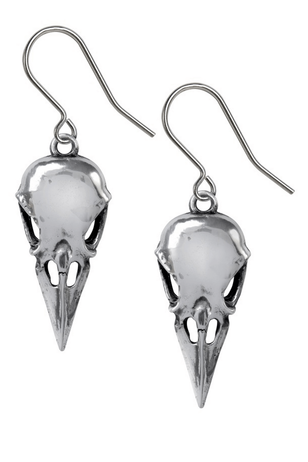 Coeur Crane Skull Earrings with Bird Beak Design