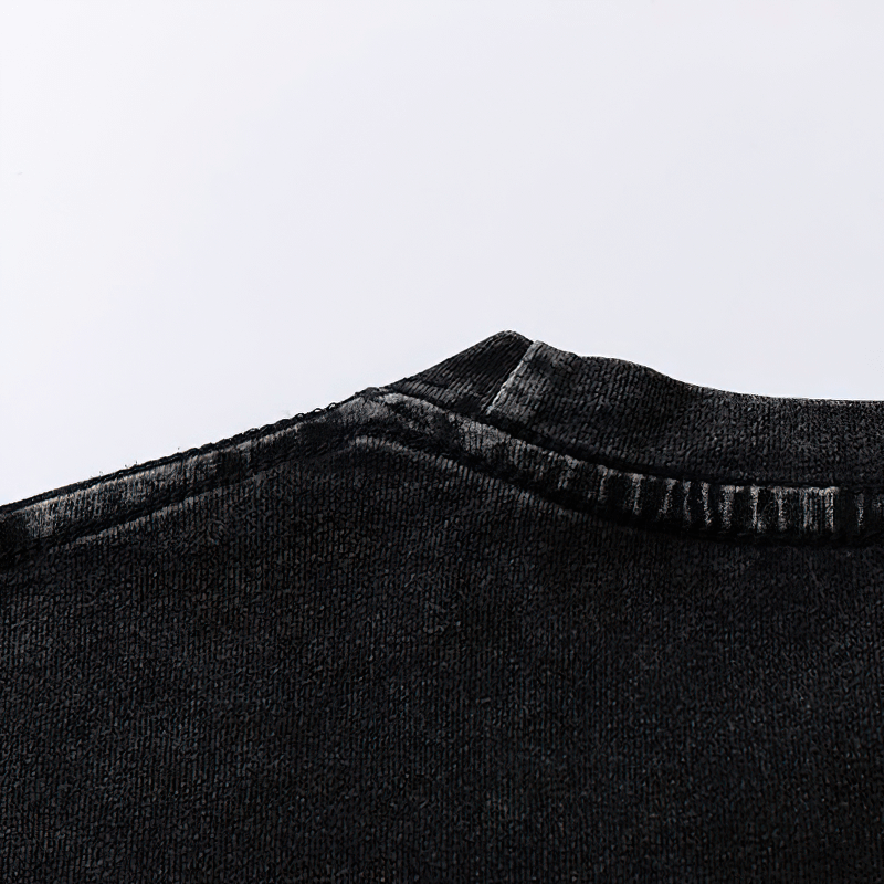 Illusion Letter Printed Cotton T-Shirt / Casual Short Sleeves T-shirts