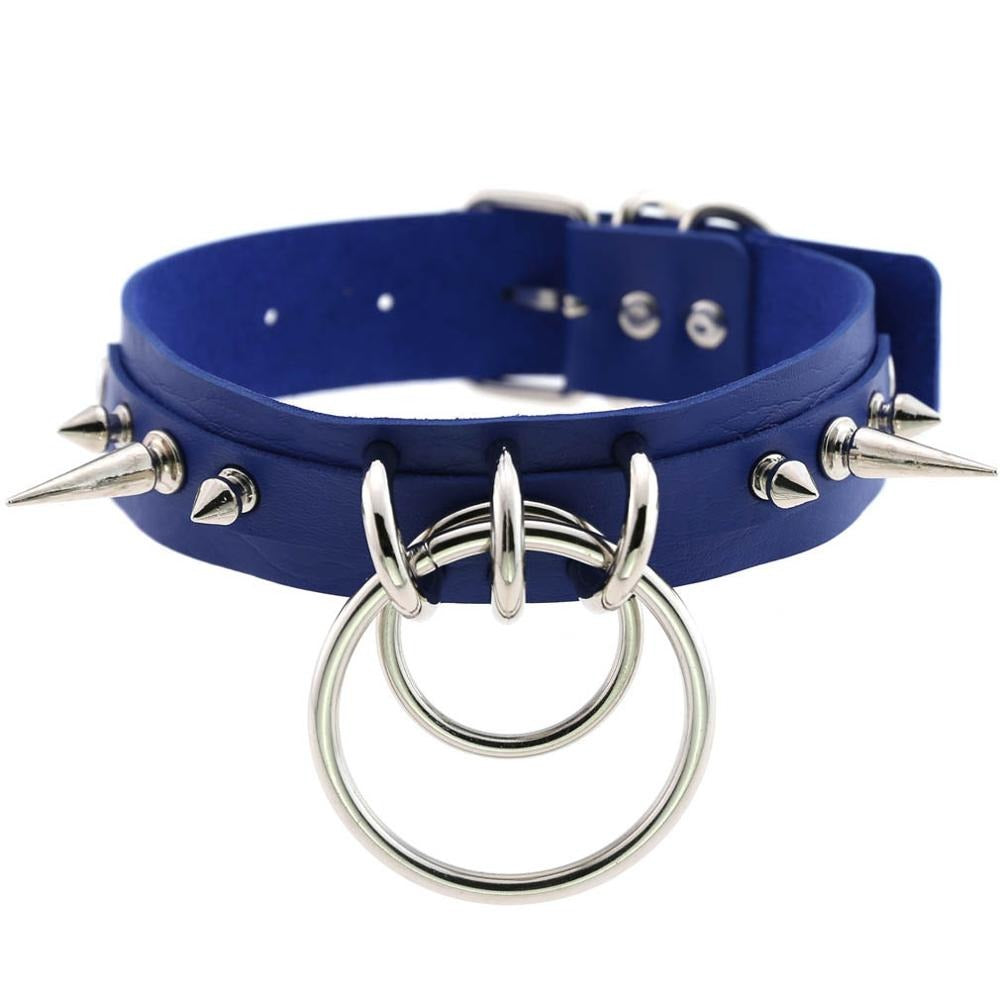 Cool Collar for Ladies with Metal Spikes in Many of Colours / Gothic Jewelry Neckwear Accessory